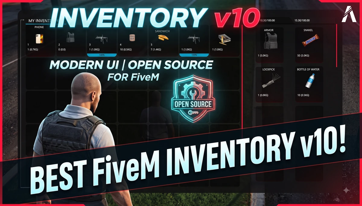 Inventory v10 FiveM | Modern Inventory System | Open Source
